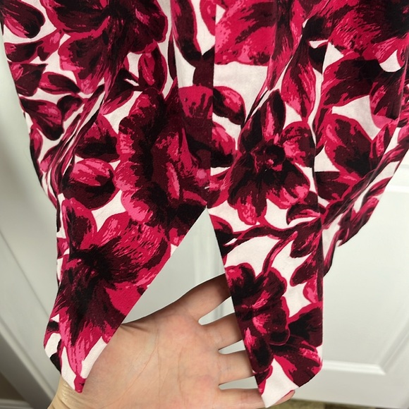 Simone Magenta and White Floral Print Dress | Size 6 - Picture 5 of 5